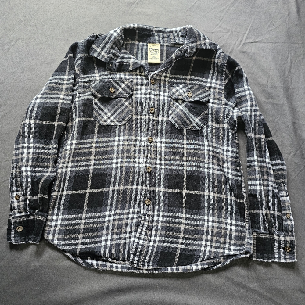 ⭐️ Faded Glory Kids Plaid Flannel Button-Down Shirt